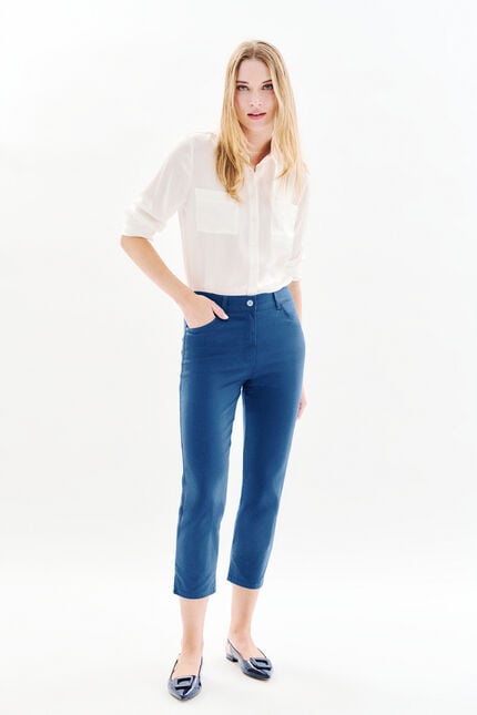 Pantalón pirata mason denim piedra mujer