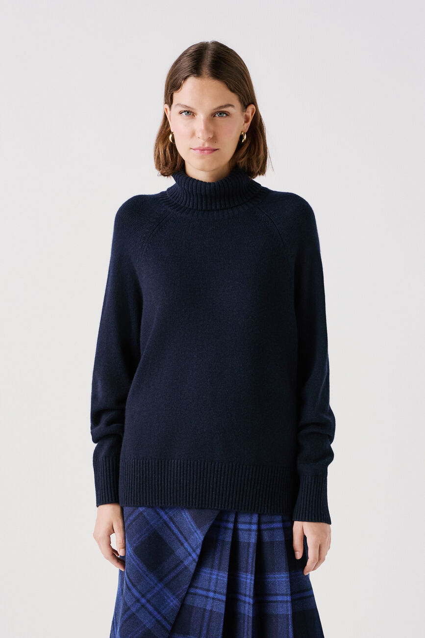Pull mwiley bleu marine femme