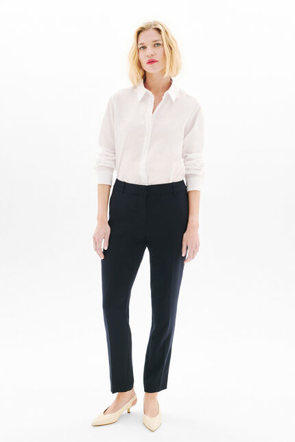 Pantalon pgautier bleu marine femme