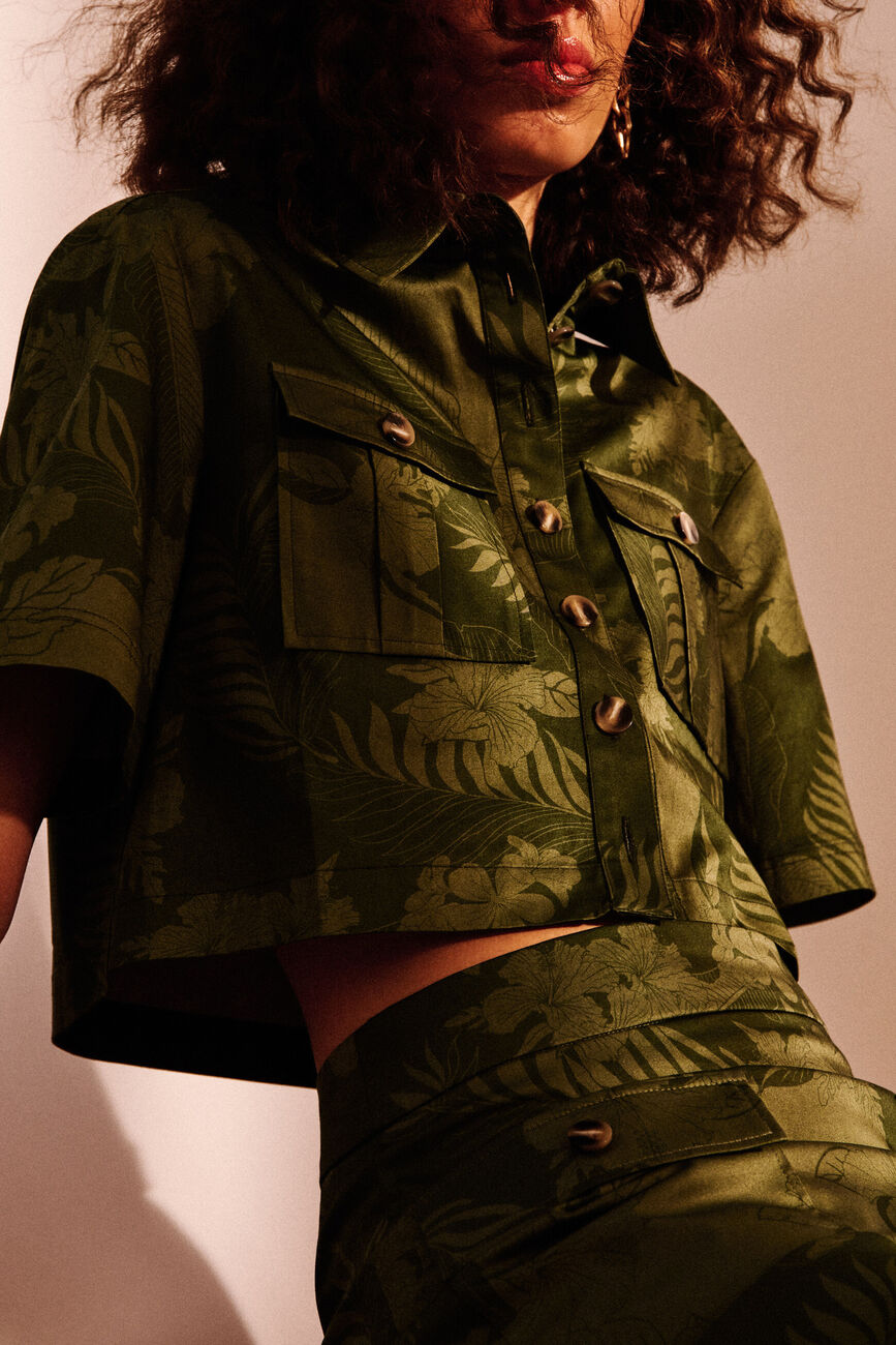 Jupe Jane vert kaki femme