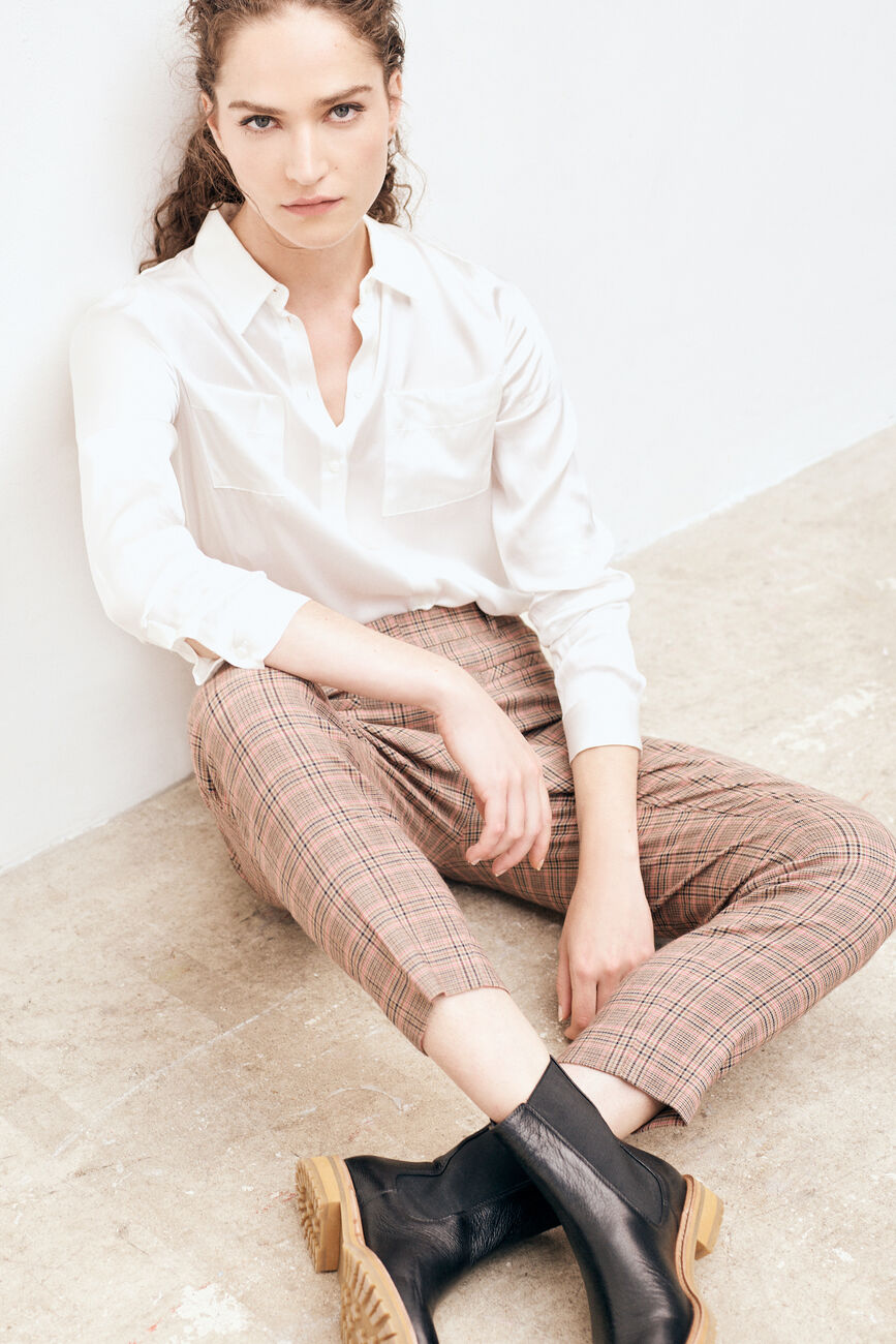 pantalon attico vieux rose femme