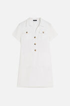 Laure 100% linen dress white woman