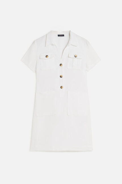 Abito Laure 100% lino bianco donna