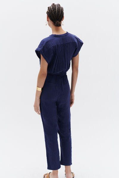combinaison scone bleu femme