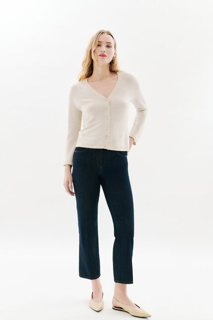 Gilet Mleonard ecru femme