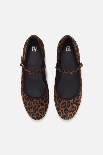 Ballerines Acortina en cuir naturel camel femme