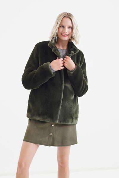 manteau esteban vert kaki femme