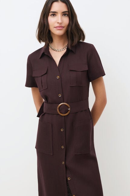 Robe Rlaurine marron fonc&eacute; femme