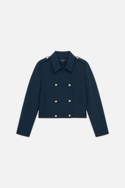 Chaqueta Vicomte azul petróleo mujer