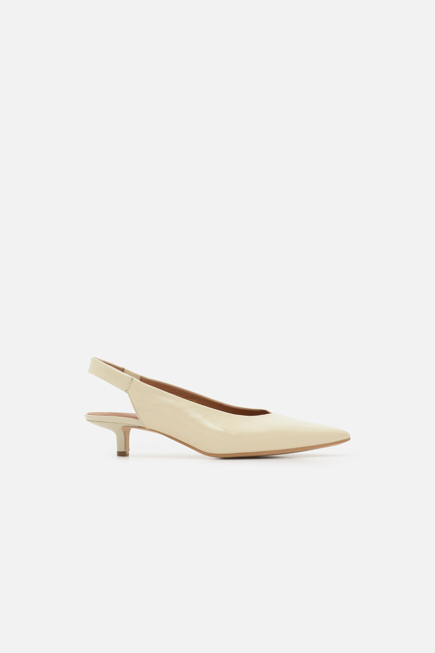Sandales Escarpi en cuir naturel creme femme