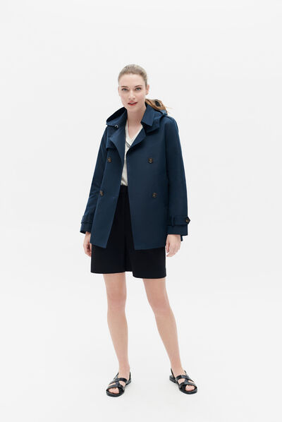 trench berlin b bleu marine femme