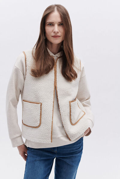 Manteau gilles ecru femme