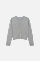 milou 100% wool cardigan grey woman
