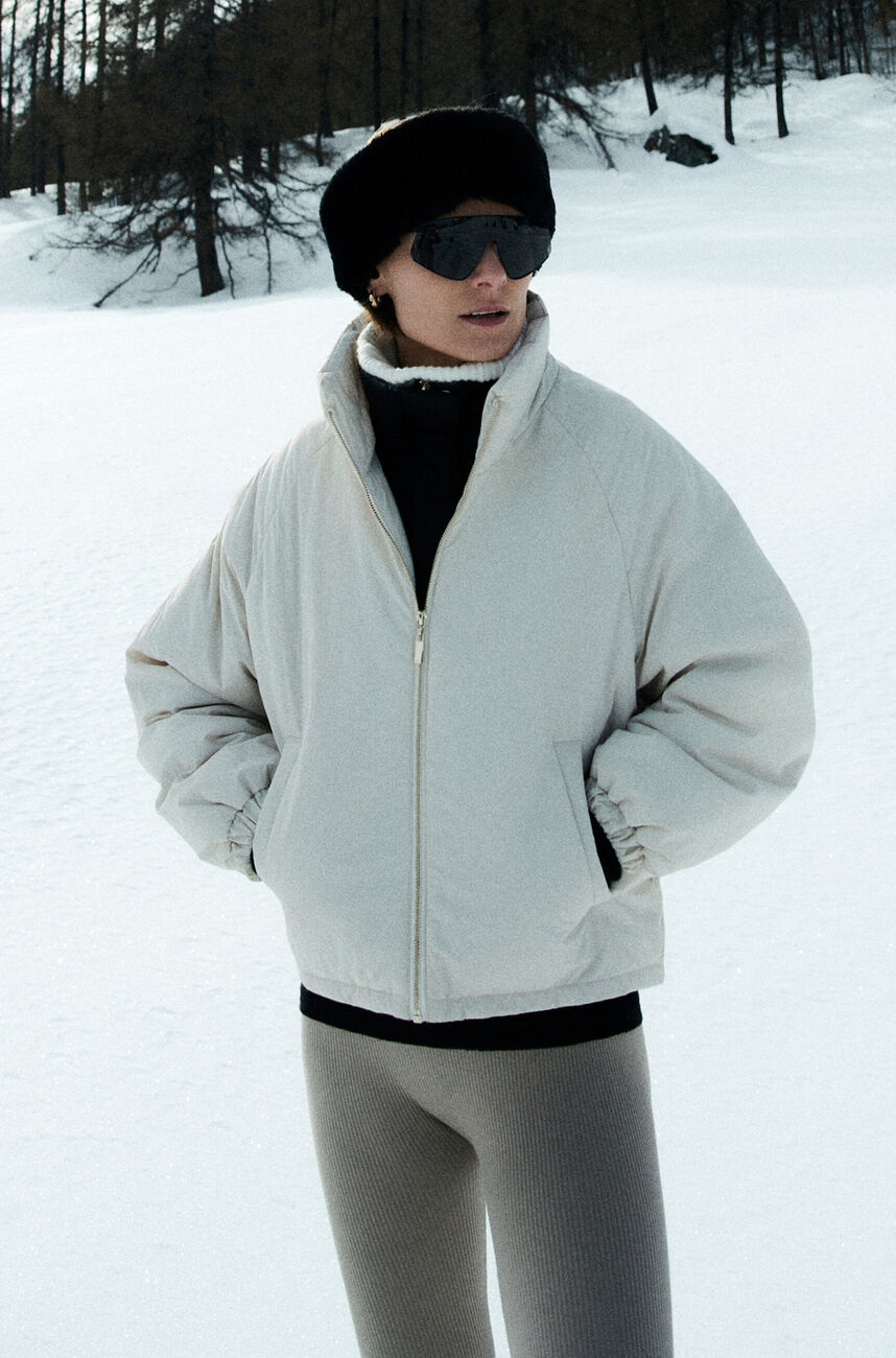 Doudoune glace beige femme