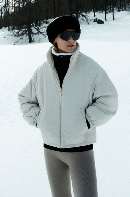 Doudoune glace beige femme