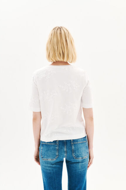 T-shirt Tflower ecru femme
