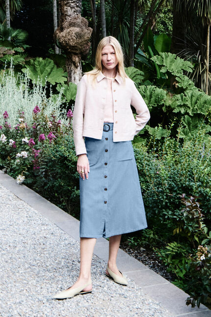 Falda Jemy denim piedra mujer