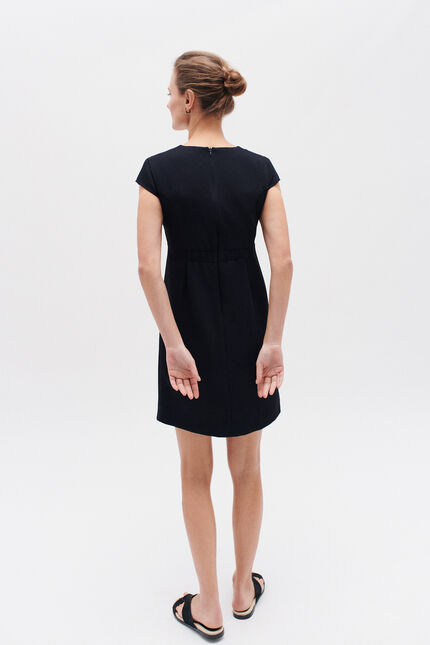 robe structuree myra bleu marine femme