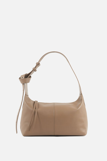 Sac soane en cuir naturel beige femme