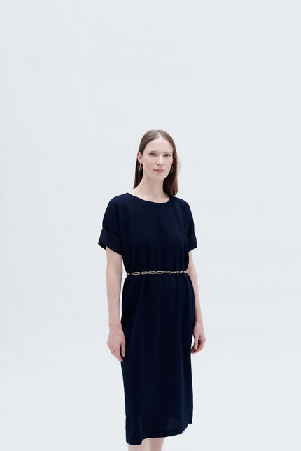Rosalie dress navy blue woman