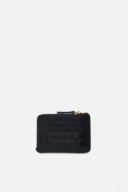Porte-cartes stanley3 en cuir naturel bleu fonce femme