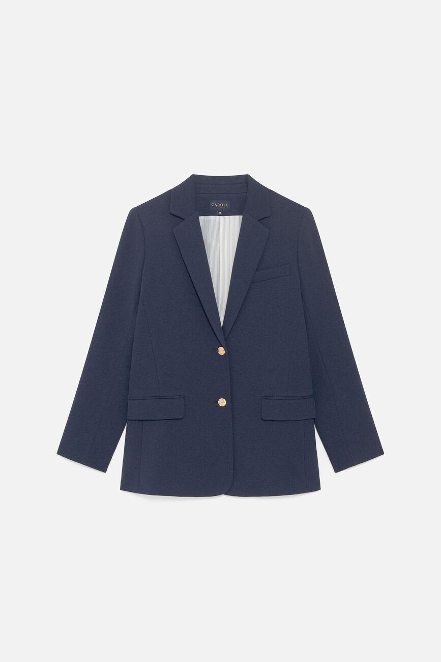 Veste versant bleu marine femme