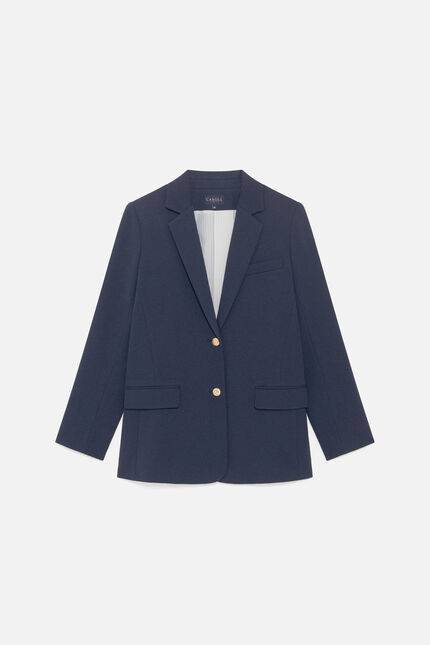 Veste versant bleu marine femme