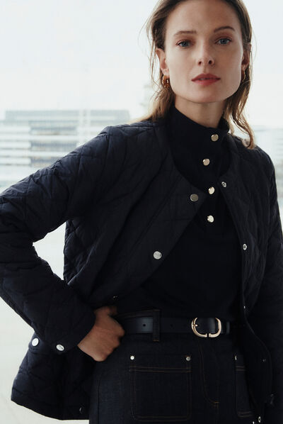 manteau vedra bleu marine femme