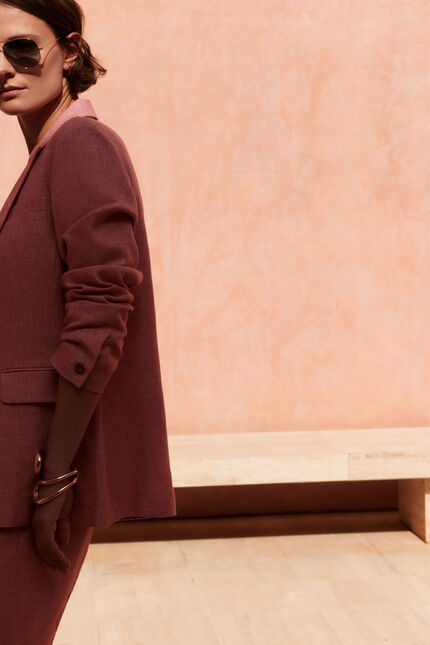 Veste volcan rouge foncé femme