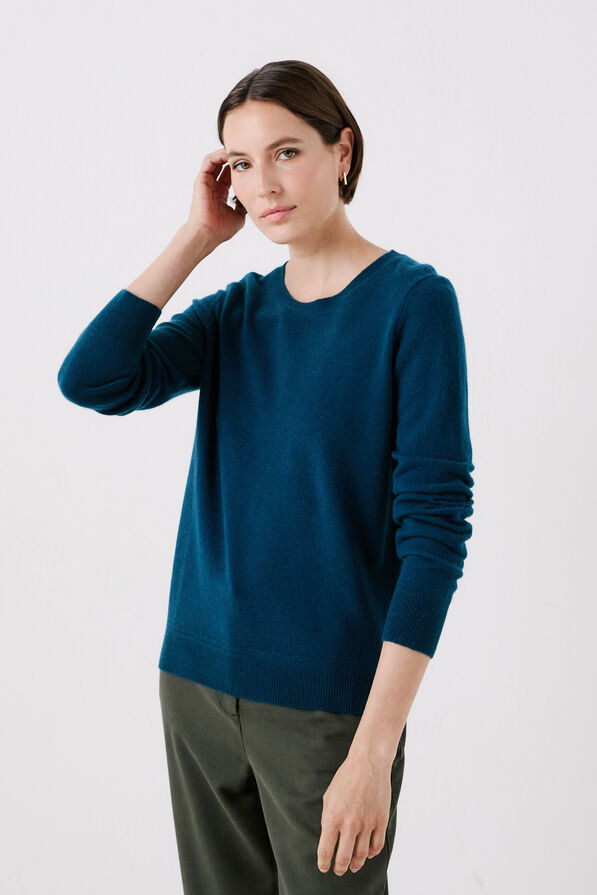 pull magda2 100 cachemire bleu canard femme Pull magda2 100 % cachemire bleu canard femme
