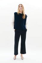 hiris poncho navy blue woman