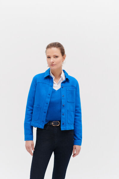veste minata bleu electrique femme