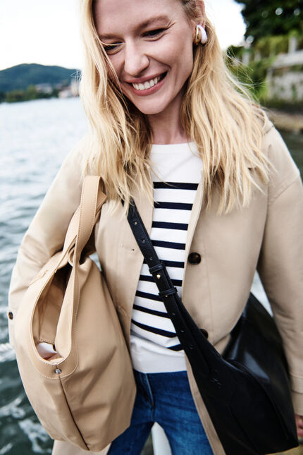 gabardine trench sand woman