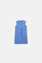 Pamela 100% linen dress blue violet woman