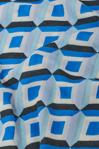 foulard adel bleu femme
