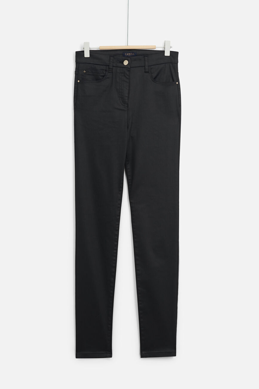 Broek met coatingeffect Tony zwart vrouw