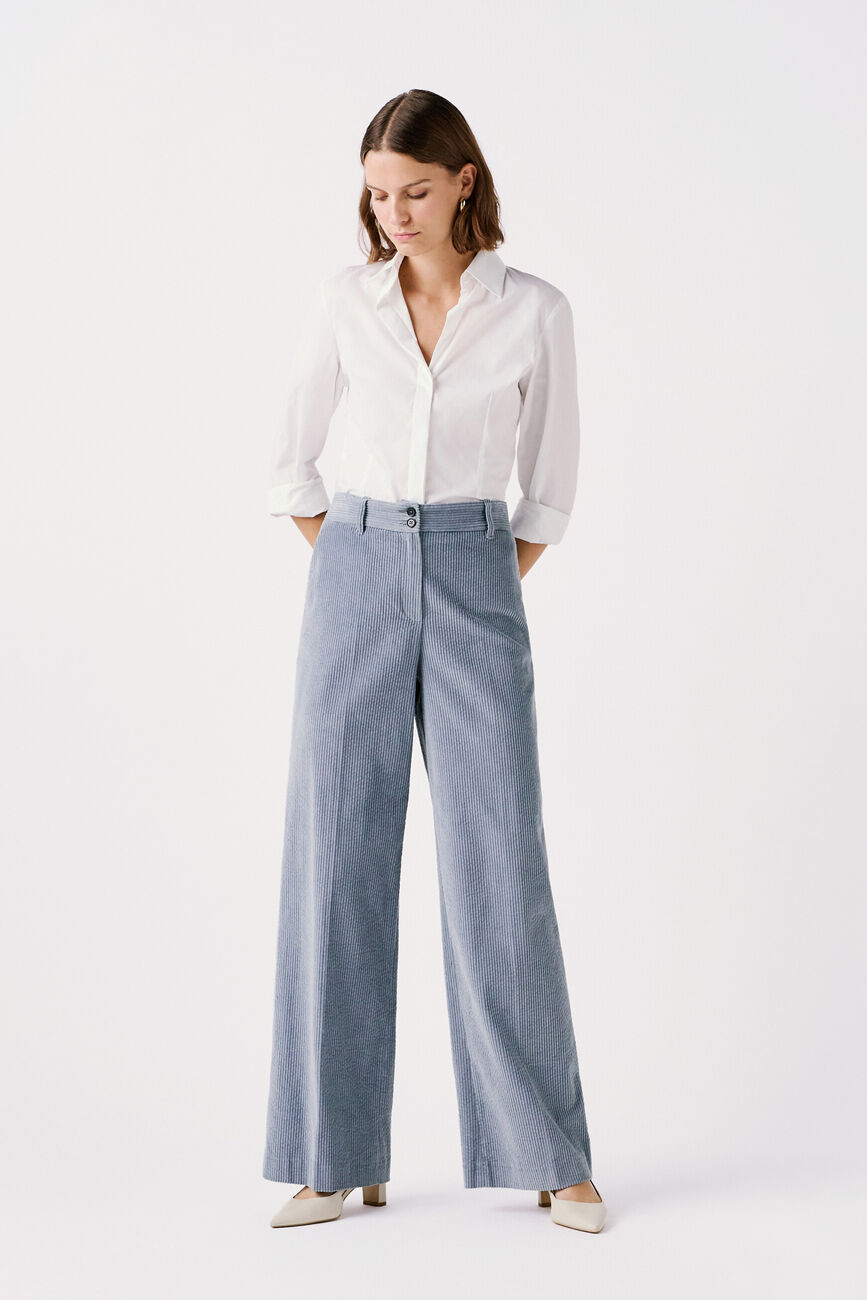 Peluche trousers sky blue woman
