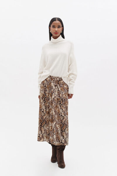 Jupe jenina1 marron femme