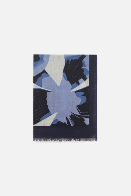 Foulard Lawson 100% laine bleu marine femme