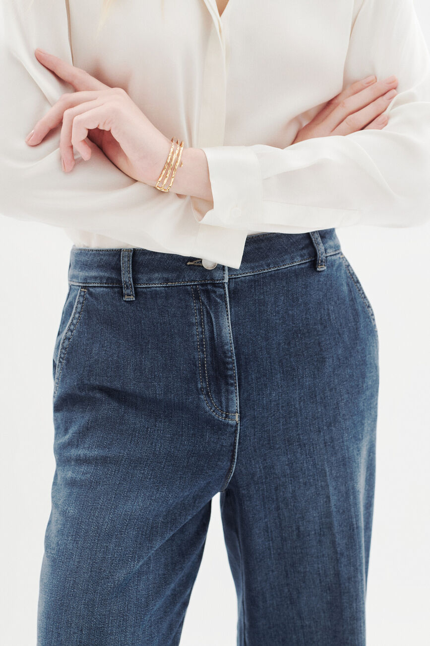 Pesuvio trousers stone denim woman