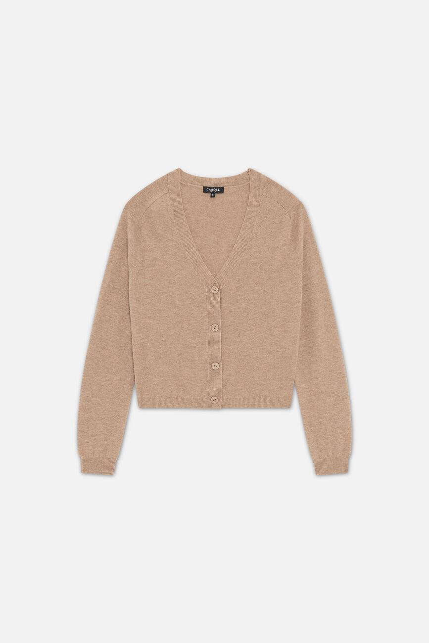 Mtheodore cardigan light brown woman