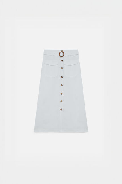 100% linnen rok Agnes wit vrouw
