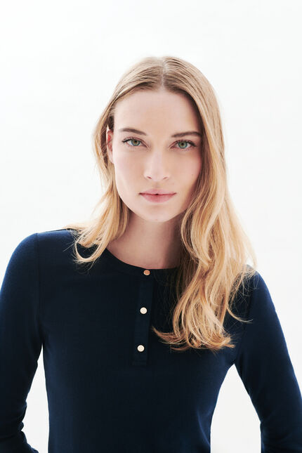 T-shirt Ted bleu marine femme