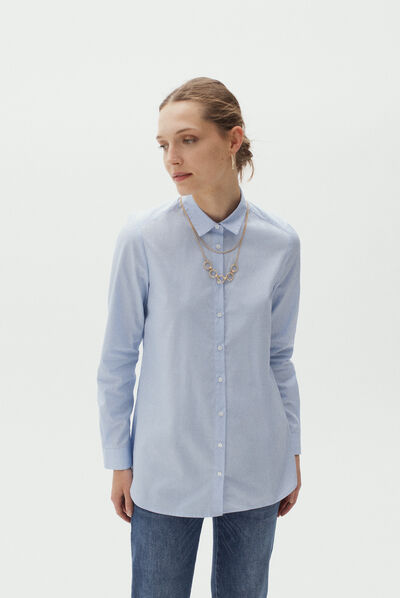 chemisier savana bleu clair femme