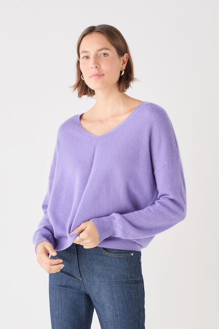 Maglione Mthelmina 100% cashmere malva donna