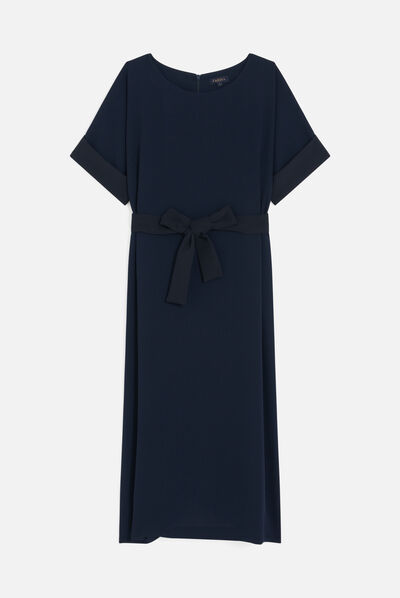Vestido Rosalie azul marino mujer