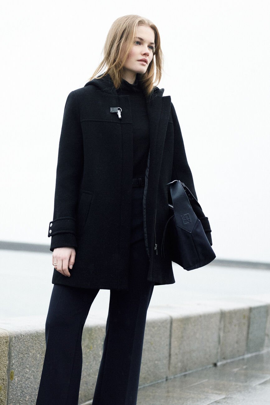 Manteau guimotin noir femme