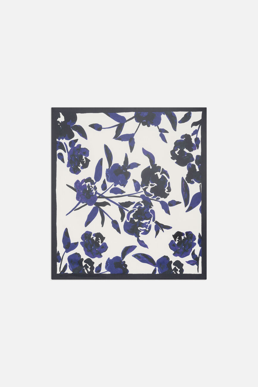 Foulard Laetitia 100% soie noir femme
