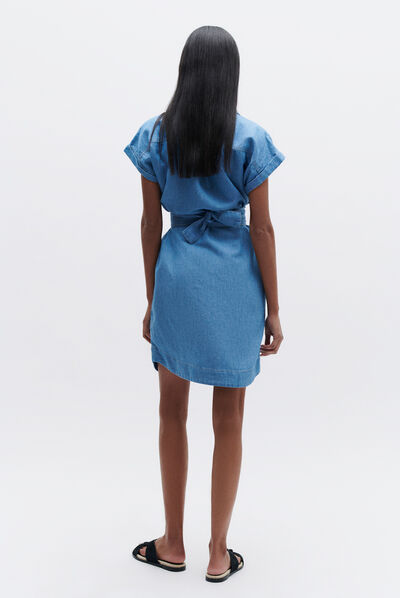 robe kelly denim baby bleu femme