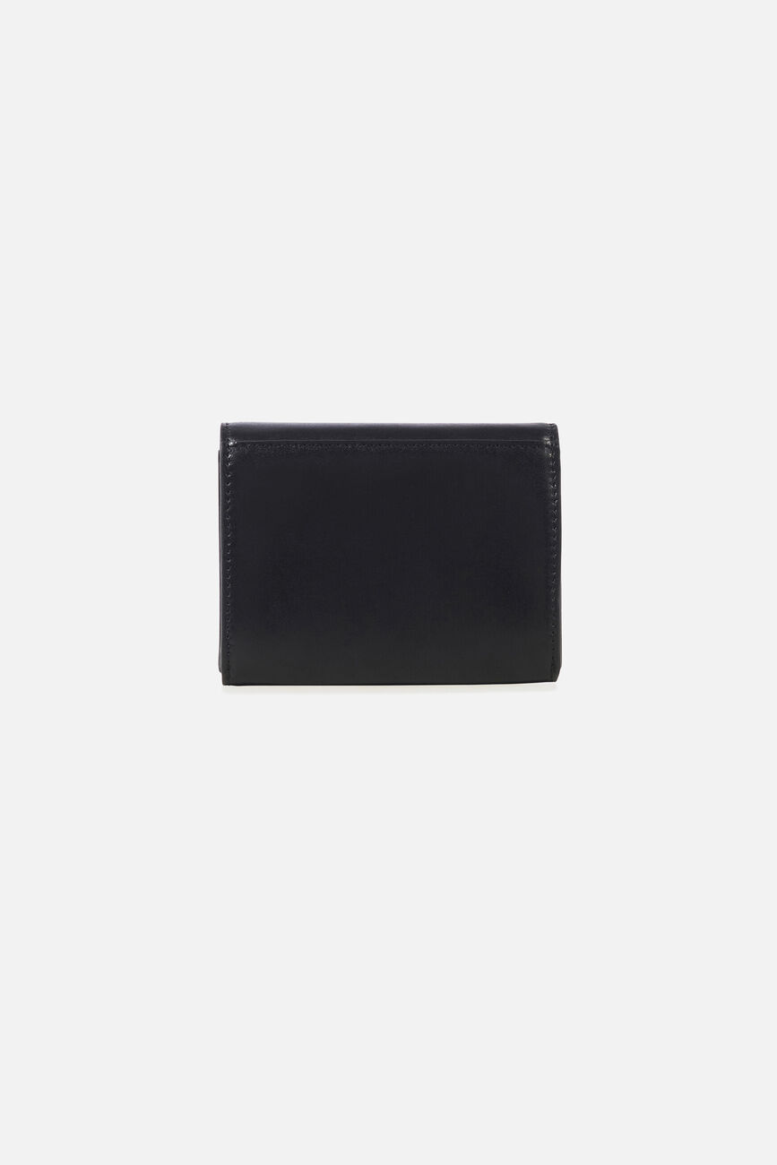 Porte-cartes sully en cuir naturel noir femme